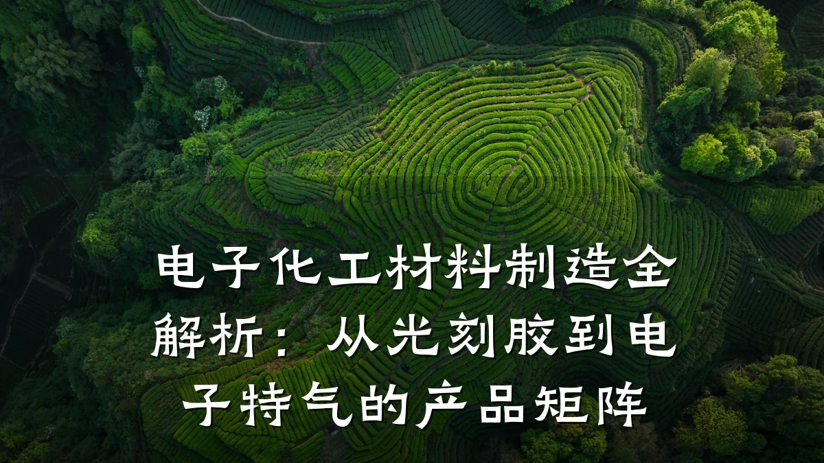 电子化工材料制造全解析：从光刻胶到电子特气的产品矩阵