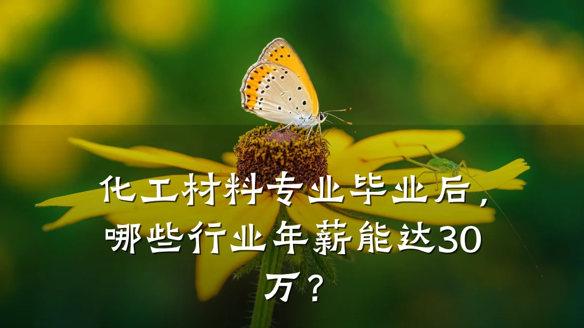 化工材料专业毕业后，哪些行业年薪能达30万？
