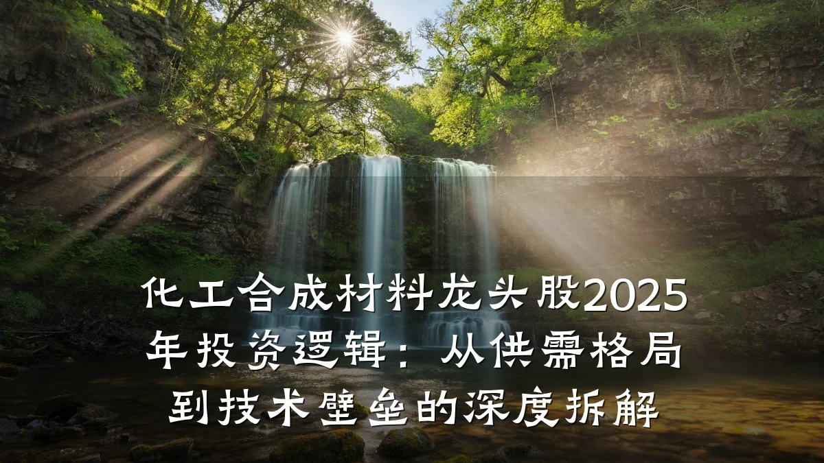 化工合成材料龙头股2025年投资逻辑：从供需格局到技术壁垒的深度拆解