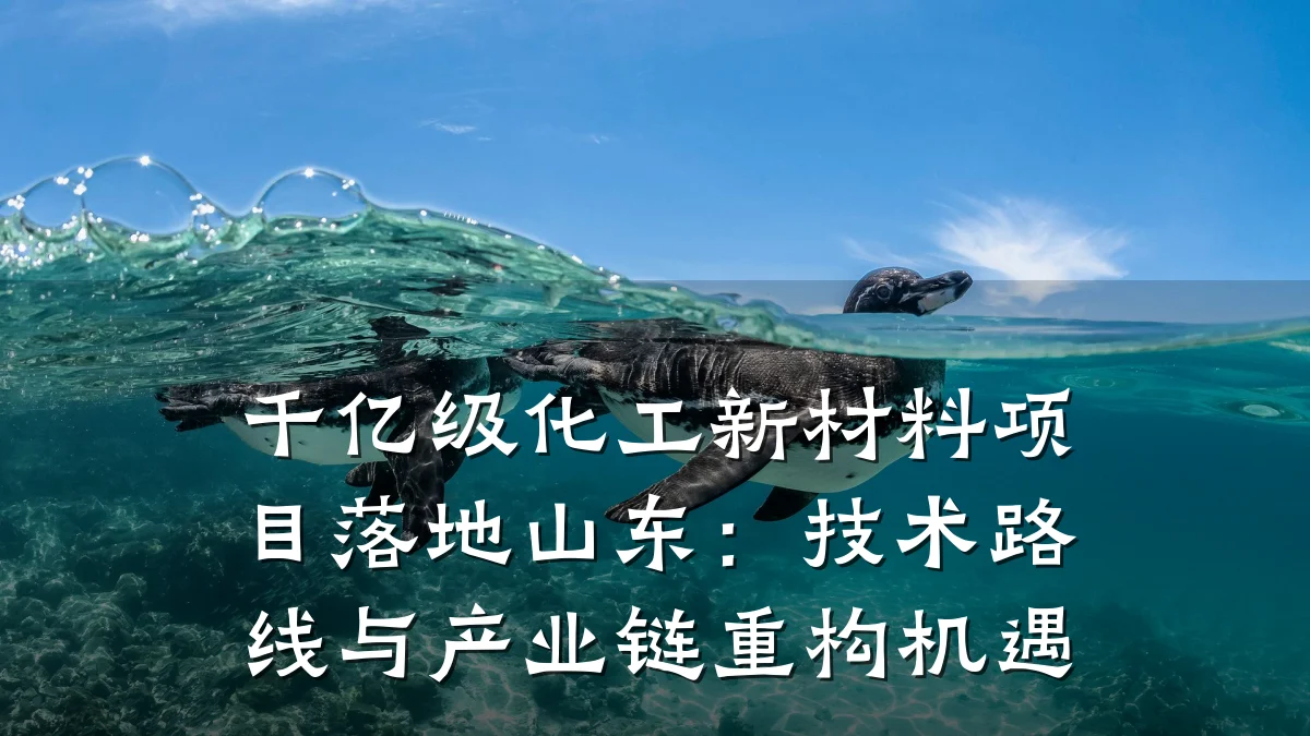 千亿级化工新材料项目落地山东：技术路线与产业链重构机遇