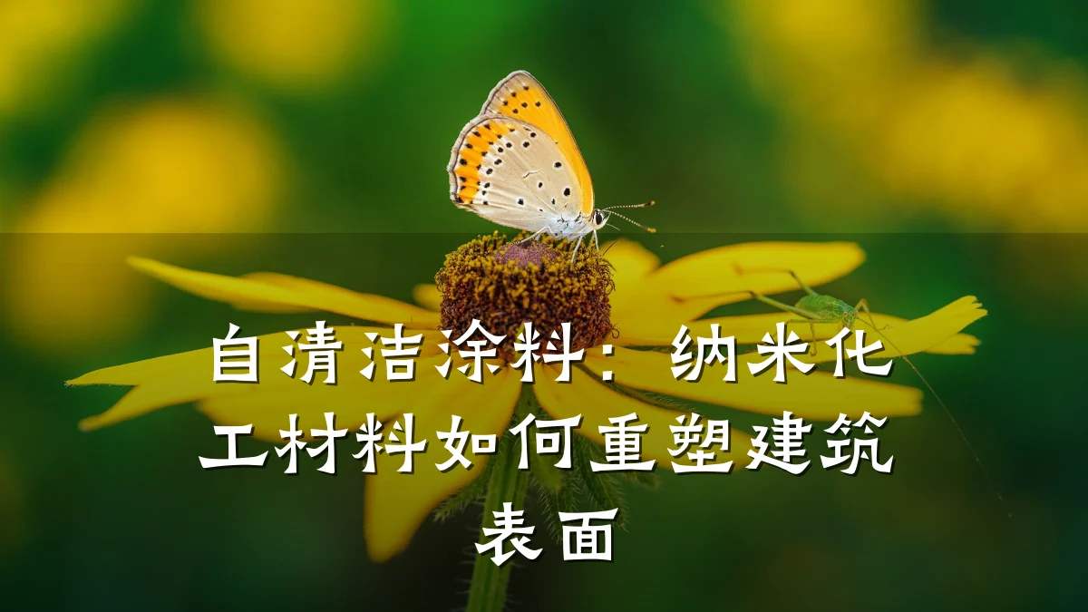 自清洁涂料：纳米化工材料如何重塑建筑表面