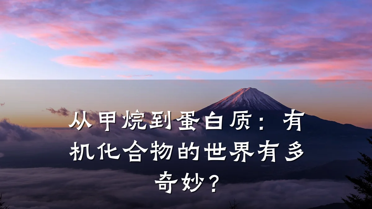 从甲烷到蛋白质：有机化合物的世界有多奇妙？