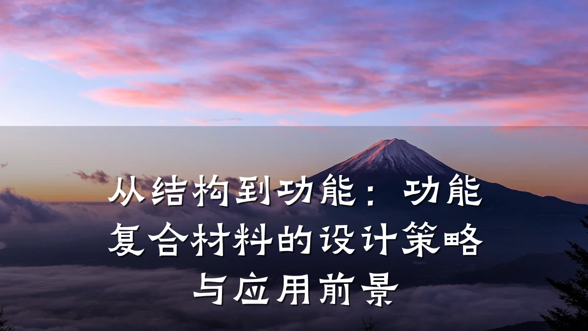 从结构到功能：功能复合材料的设计策略与应用前景