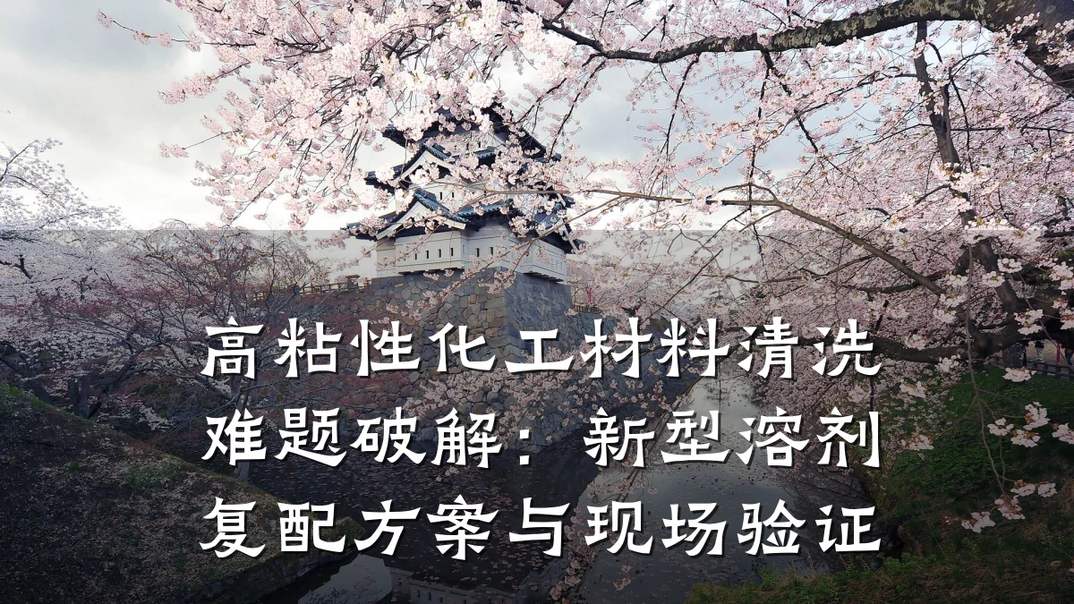 高粘性化工材料清洗难题破解：新型溶剂复配方案与现场验证