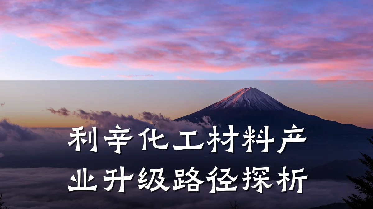 利辛化工材料产业升级路径探析