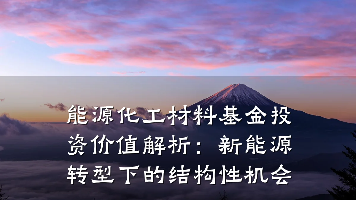 能源化工材料基金投资价值解析：新能源转型下的结构性机会