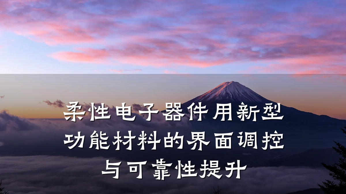 柔性电子器件用新型功能材料的界面调控与可靠性提升