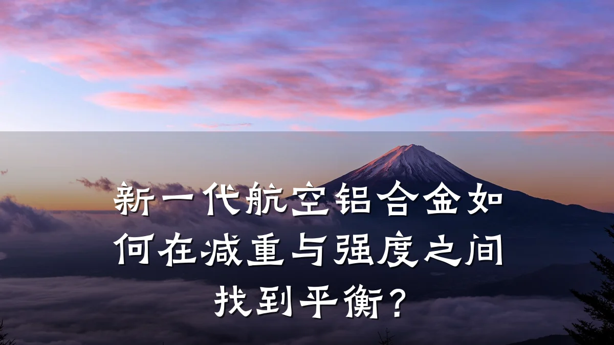 新一代航空铝合金如何在减重与强度之间找到平衡？
