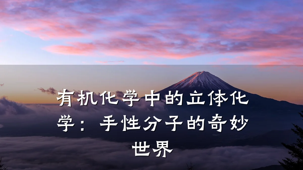 有机化学中的立体化学：手性分子的奇妙世界