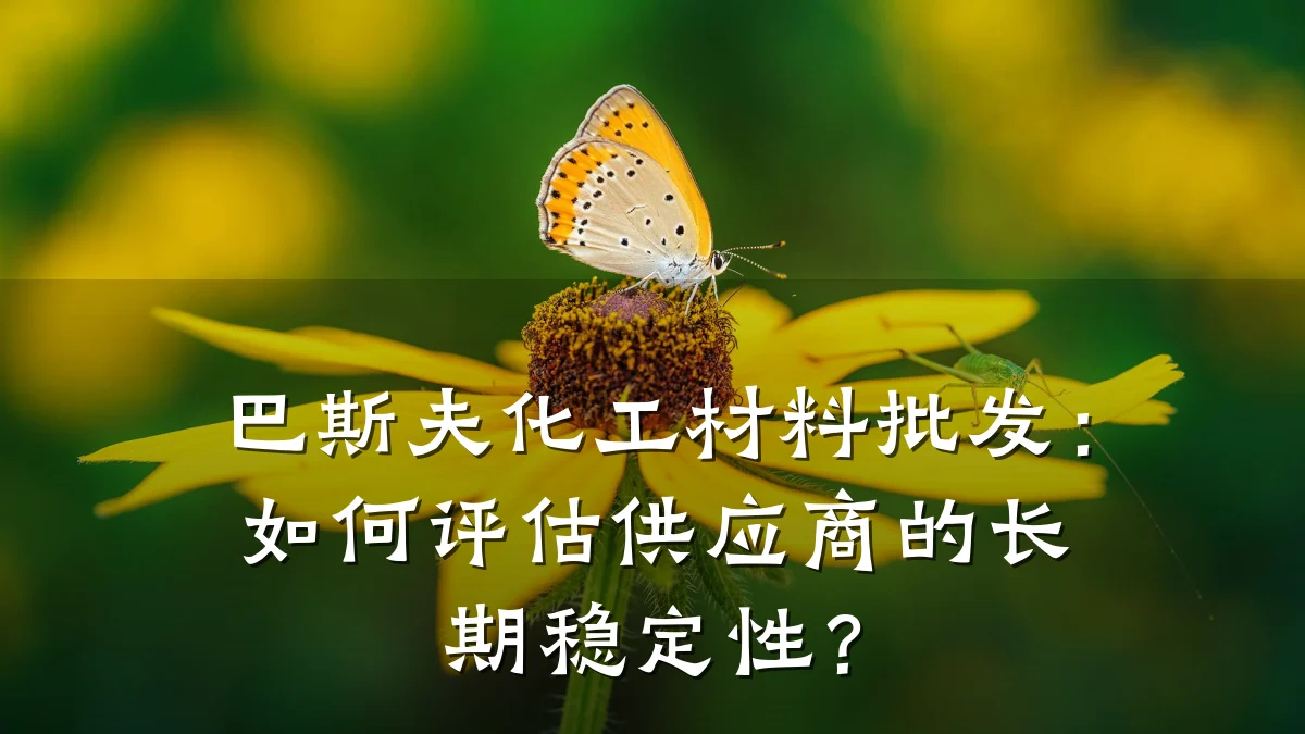 巴斯夫化工材料批发：如何评估供应商的长期稳定性？