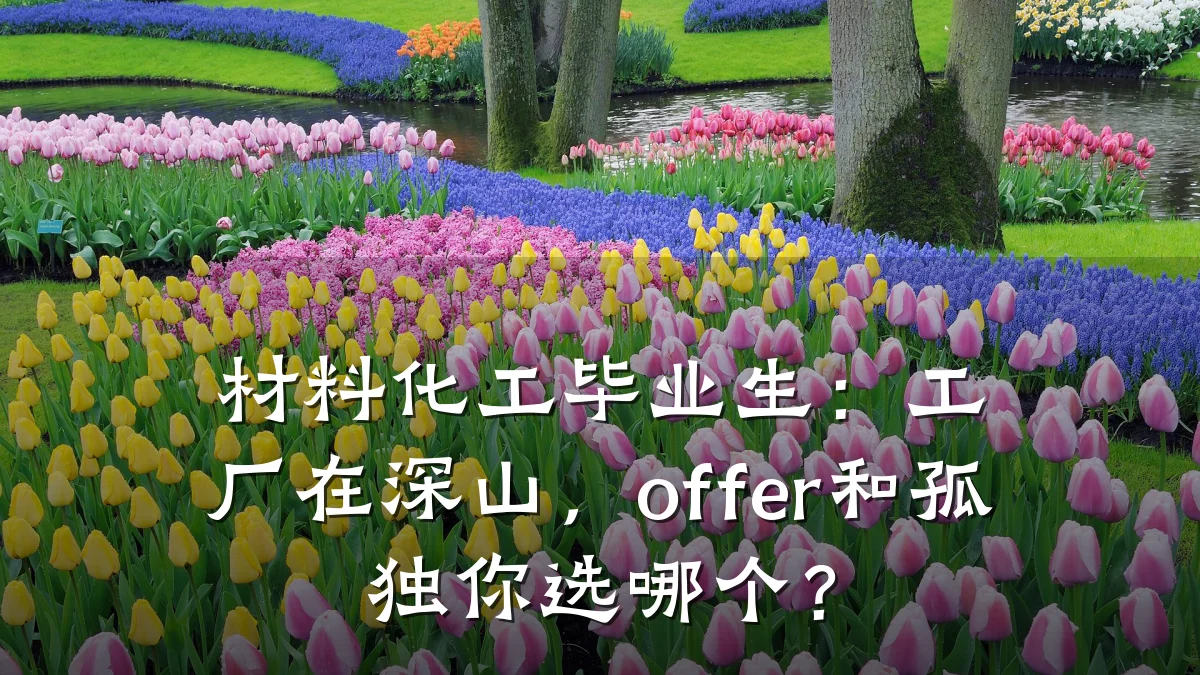 材料化工毕业生：工厂在深山，offer和孤独你选哪个？