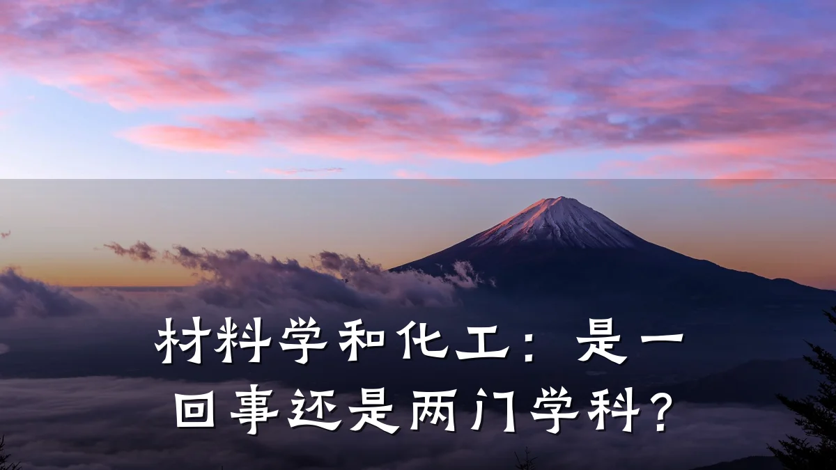 材料学和化工：是一回事还是两门学科？