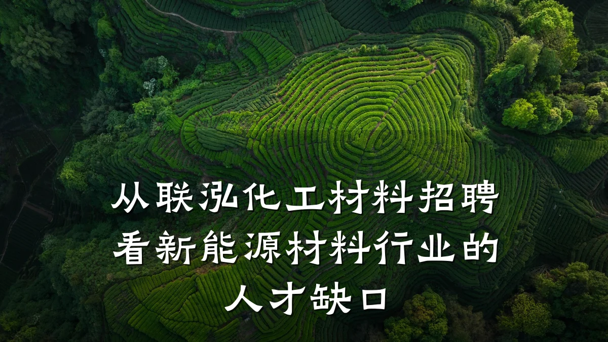 从联泓化工材料招聘看新能源材料行业的人才缺口