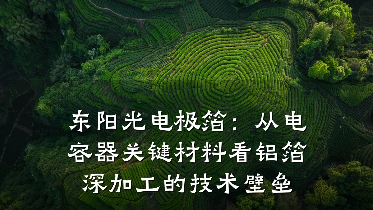 东阳光电极箔：从电容器关键材料看铝箔深加工的技术壁垒