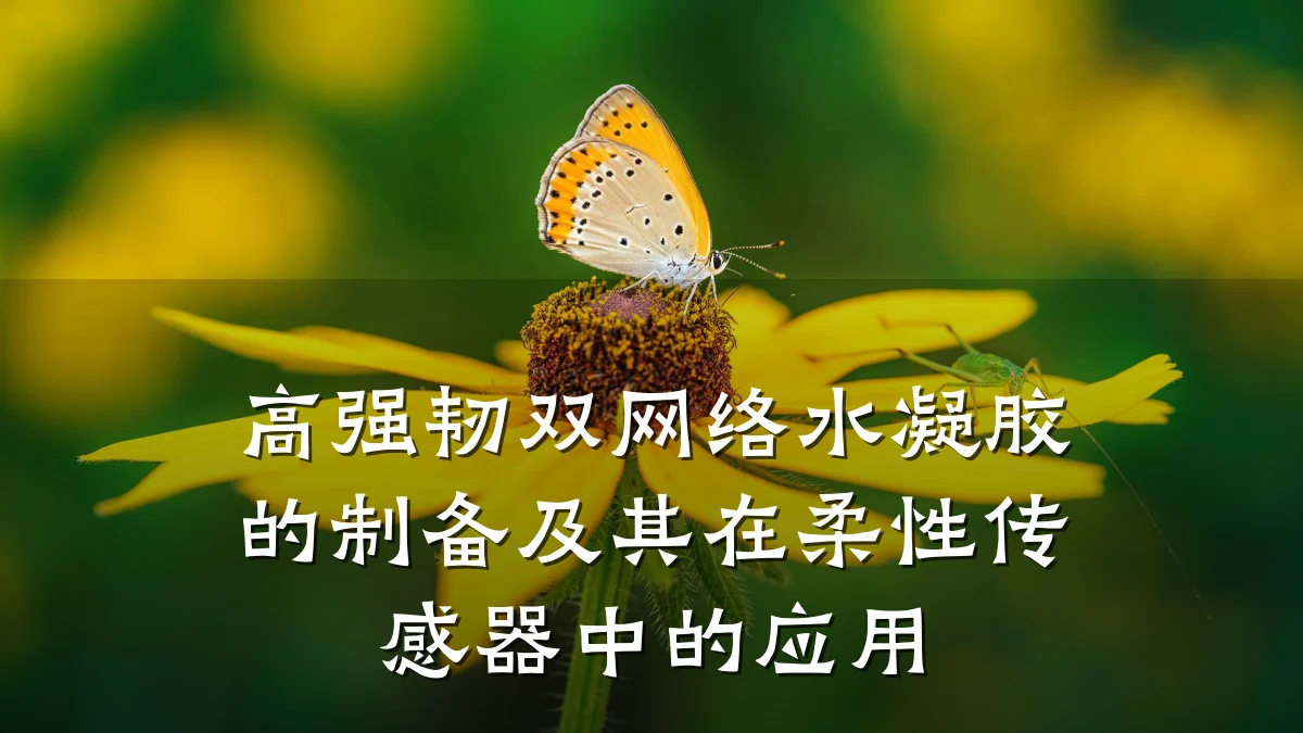 高强韧双网络水凝胶的制备及其在柔性传感器中的应用