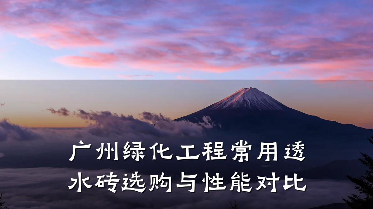 广州绿化工程常用透水砖选购与性能对比