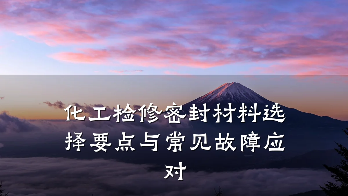 化工检修密封材料选择要点与常见故障应对