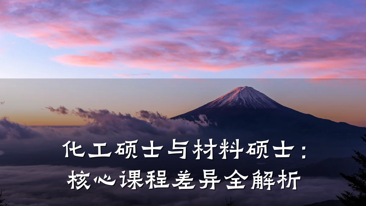 化工硕士与材料硕士：核心课程差异全解析