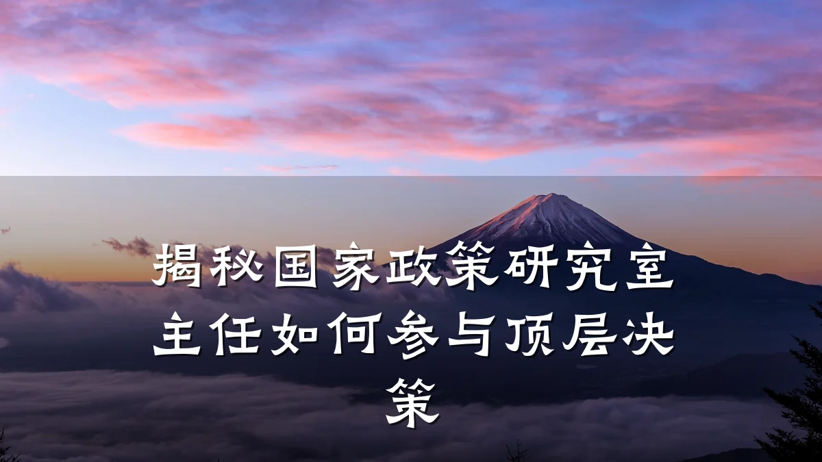 揭秘国家政策研究室主任如何参与顶层决策