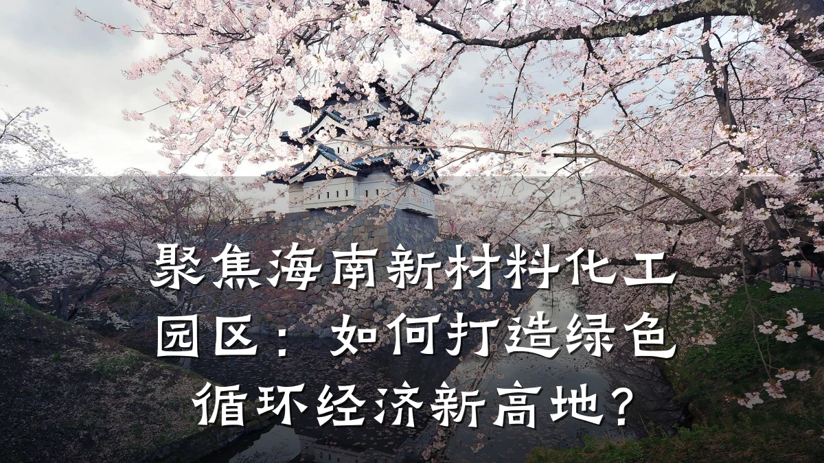 聚焦海南新材料化工园区:如何打造绿色循环经济新高地?