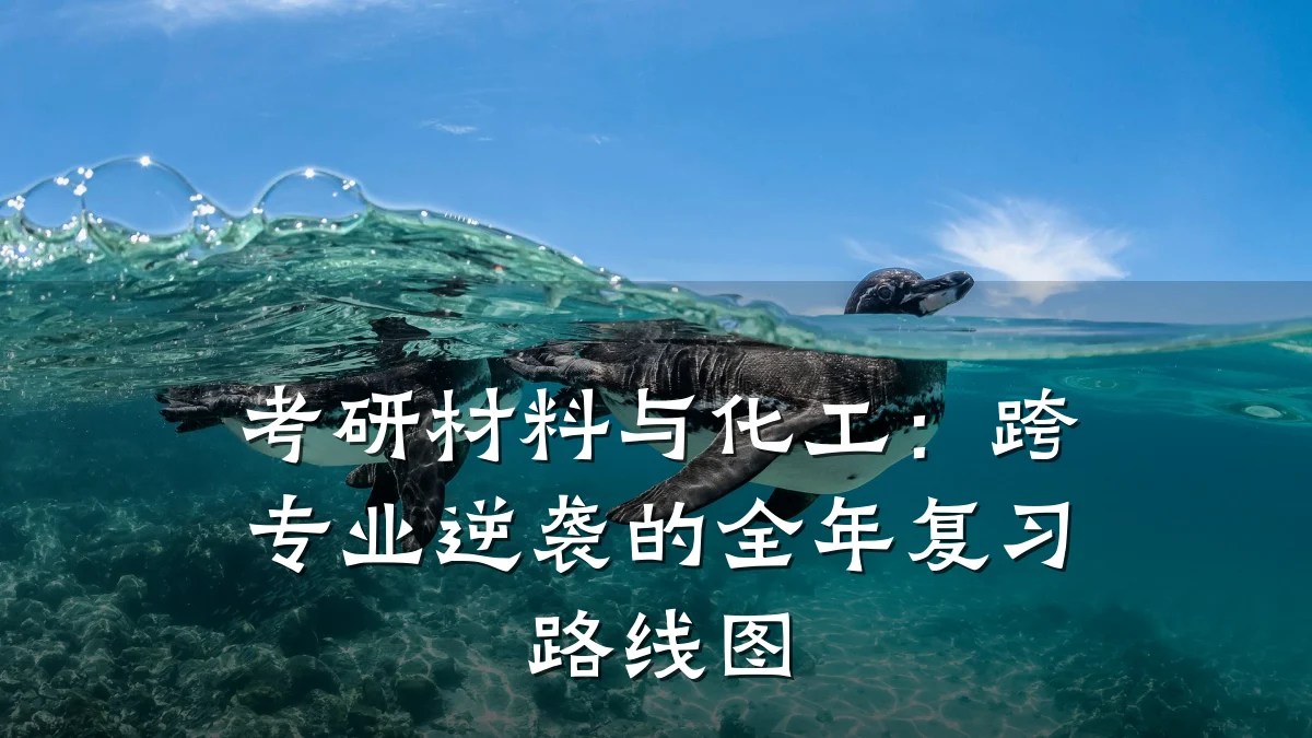考研材料与化工：跨专业逆袭的全年复习路线图