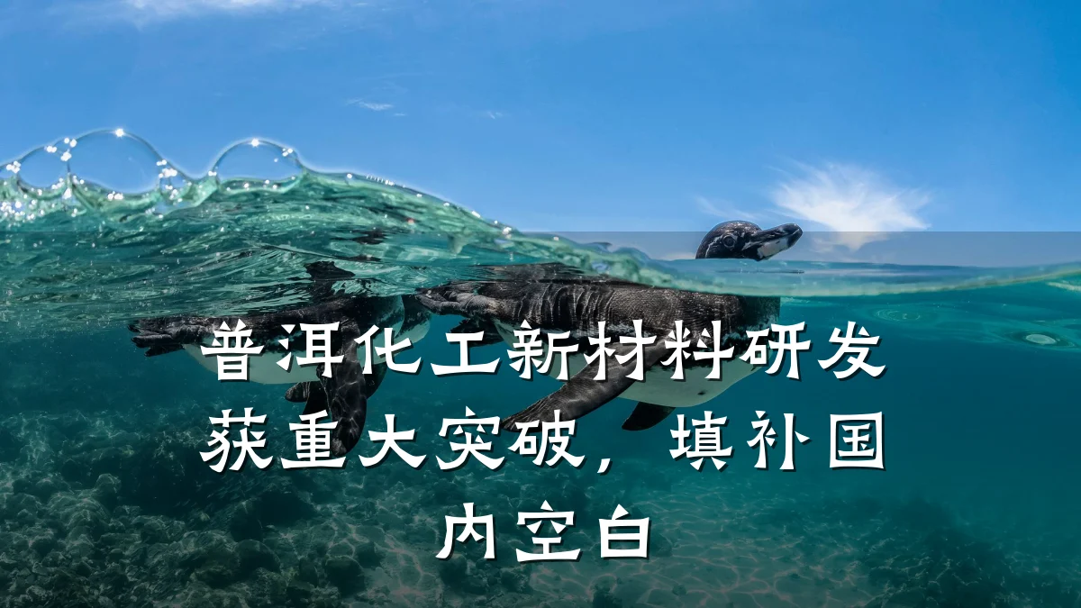 普洱化工新材料研发获重大突破，填补国内空白