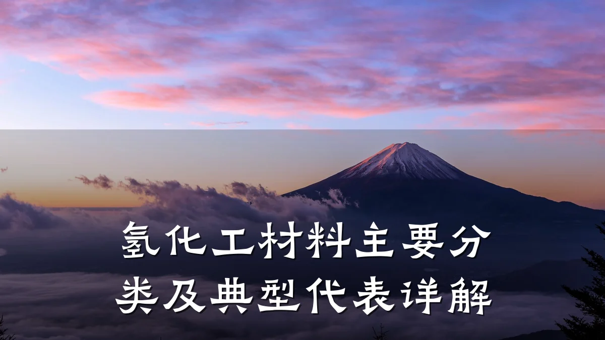 氢化工材料主要分类及典型代表详解