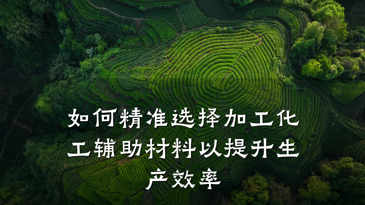 如何精准选择加工化工辅助材料以提升生产效率