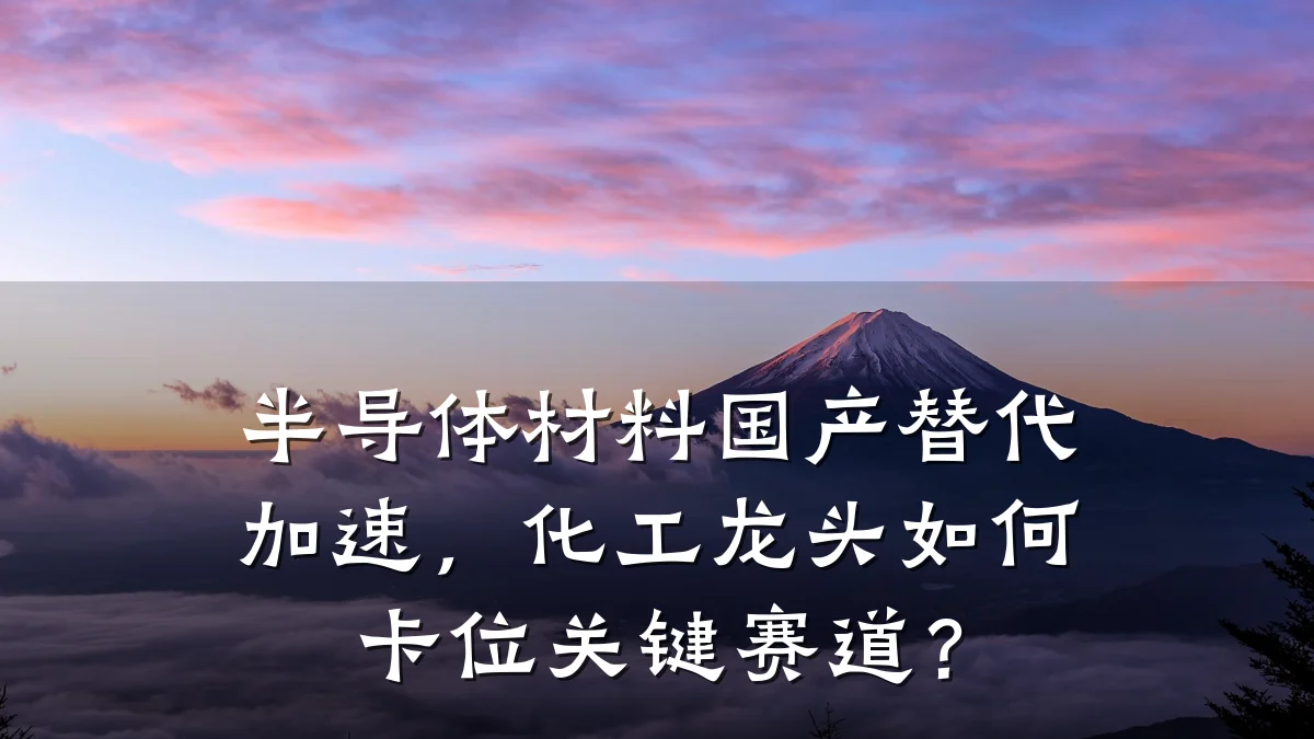 半导体材料国产替代加速,化工龙头如何卡位关键赛道?