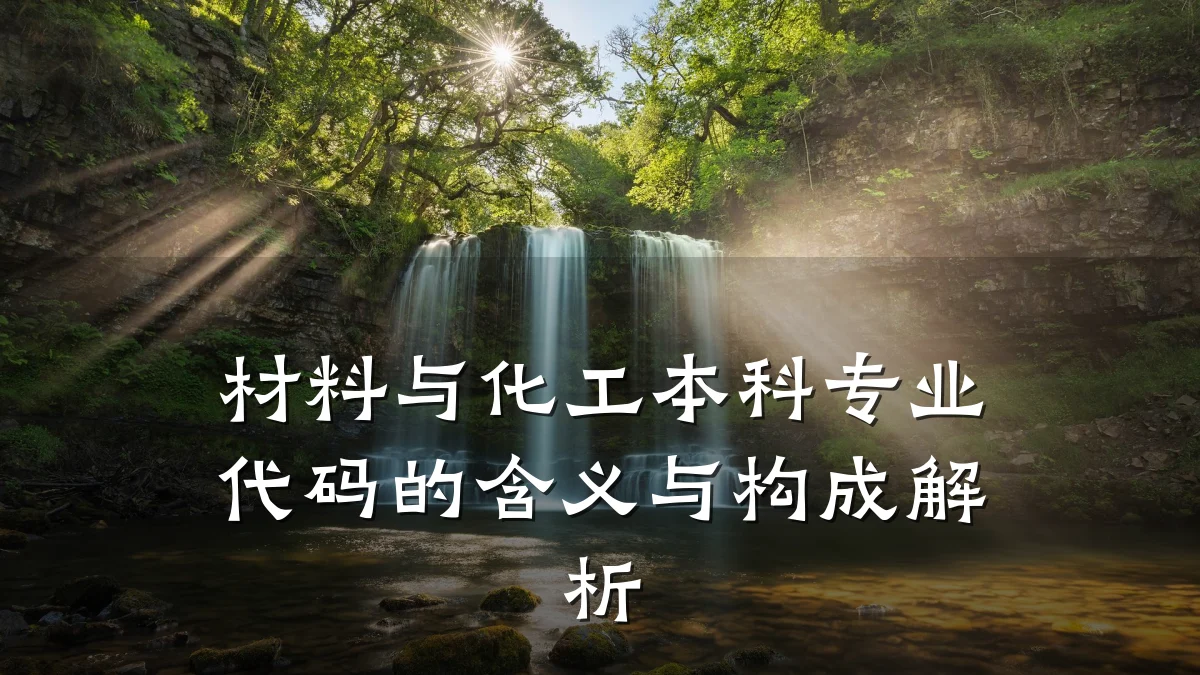 材料与化工本科专业代码的含义与构成解析