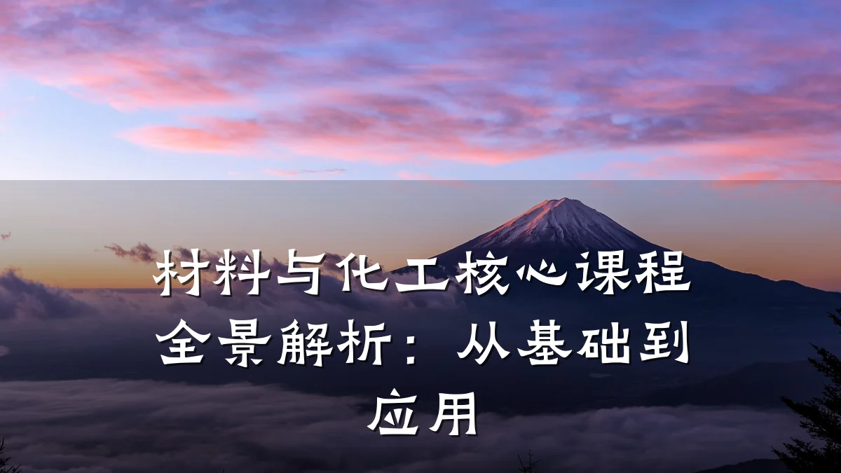 材料与化工核心课程全景解析：从基础到应用