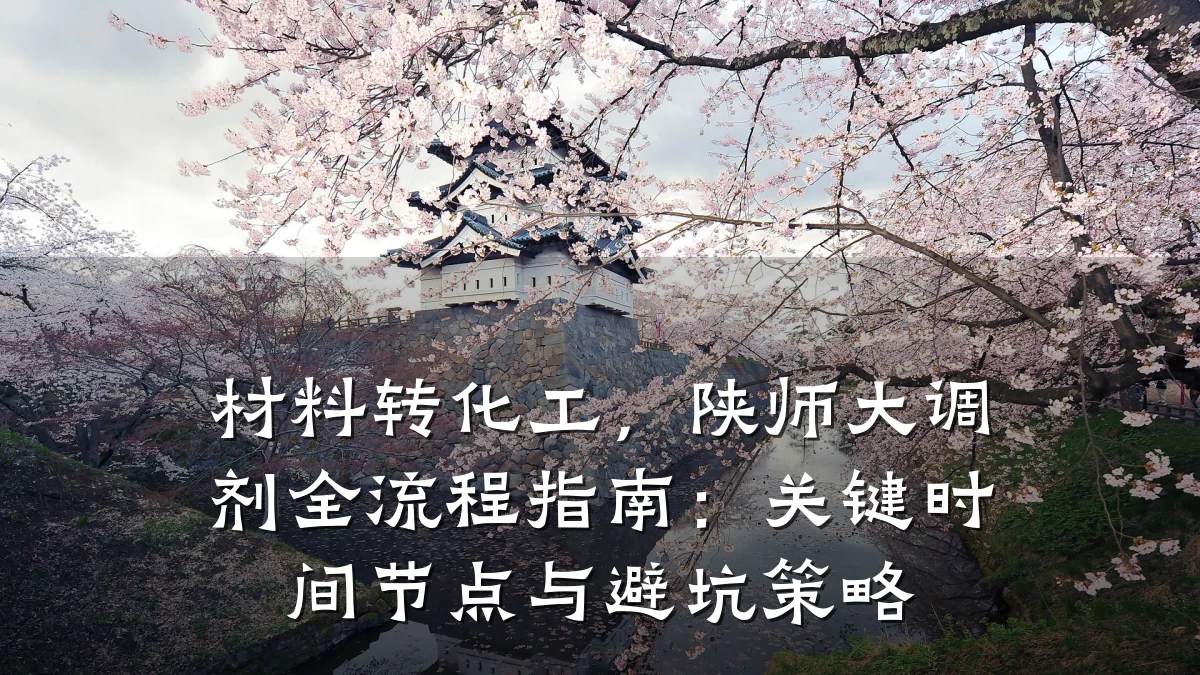 材料转化工，陕师大调剂全流程指南：关键时间节点与避坑策略