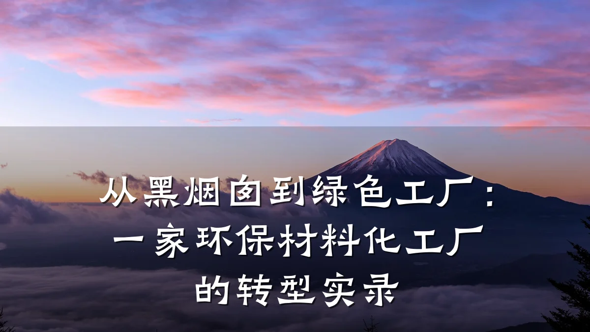 从黑烟囱到绿色工厂：一家环保材料化工厂的转型实录
