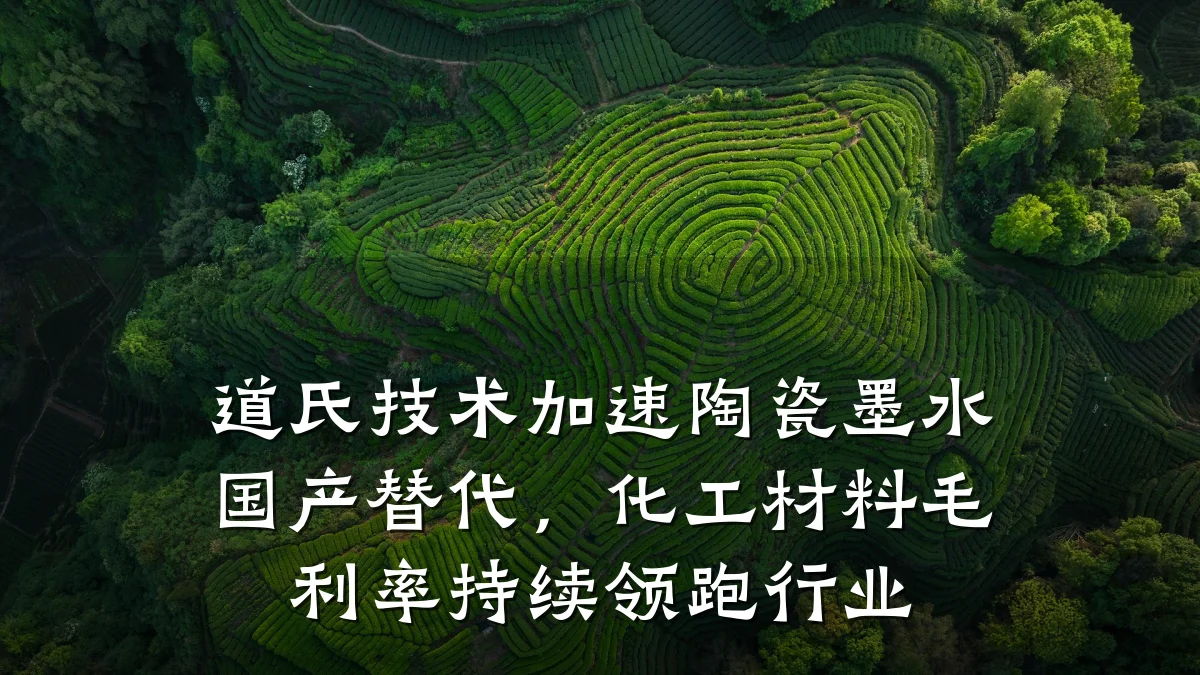 道氏技术加速陶瓷墨水国产替代，化工材料毛利率持续领跑行业