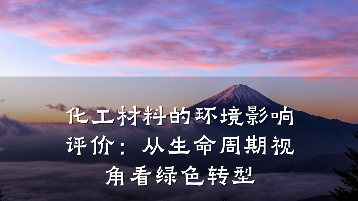 化工材料的环境影响评价：从生命周期视角看绿色转型