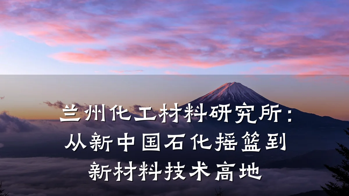 兰州化工材料研究所：从新中国石化摇篮到新材料技术高地