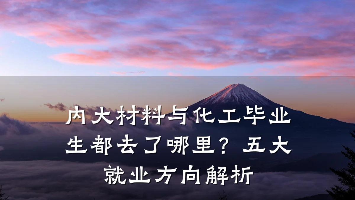内大材料与化工毕业生都去了哪里？五大就业方向解析