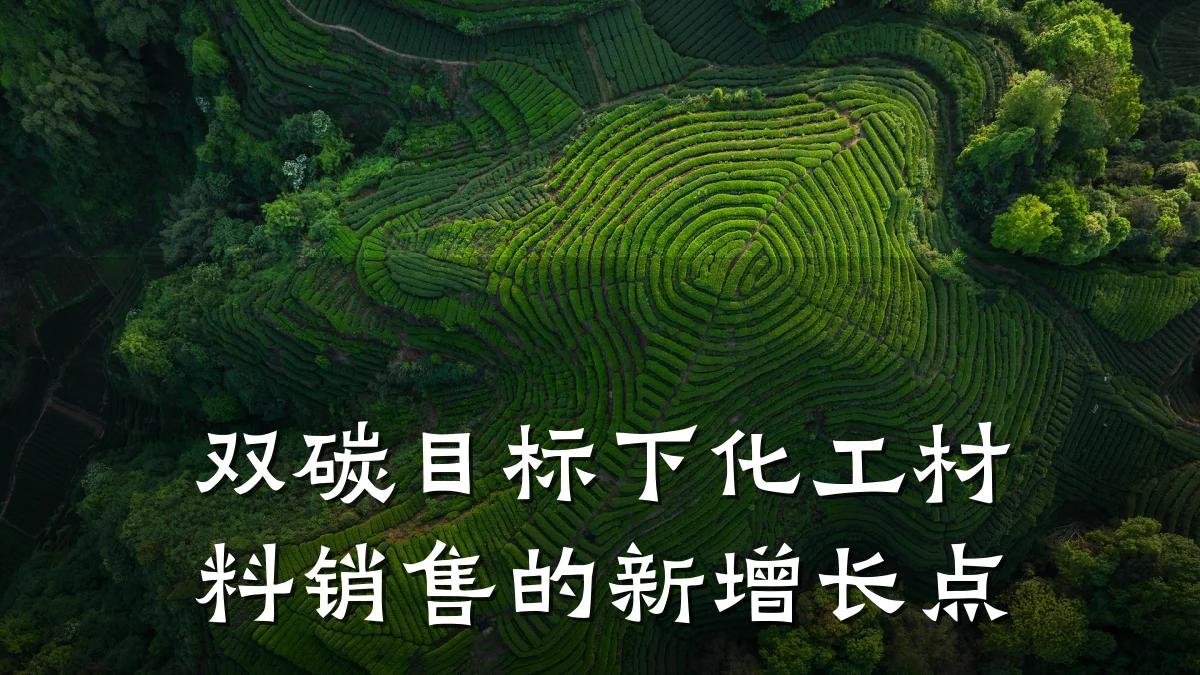双碳目标下化工材料销售的新增长点