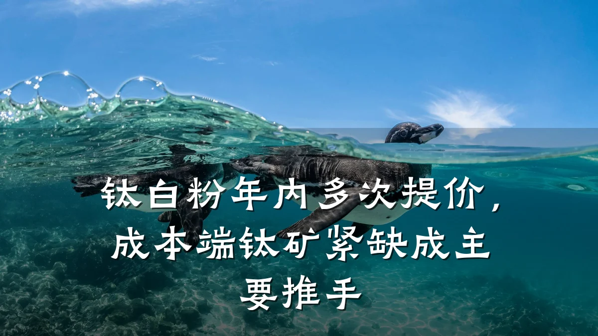 钛白粉年内多次提价，成本端钛矿紧缺成主要推手