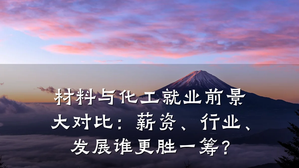 材料与化工就业前景大对比：薪资、行业、发展谁更胜一筹？