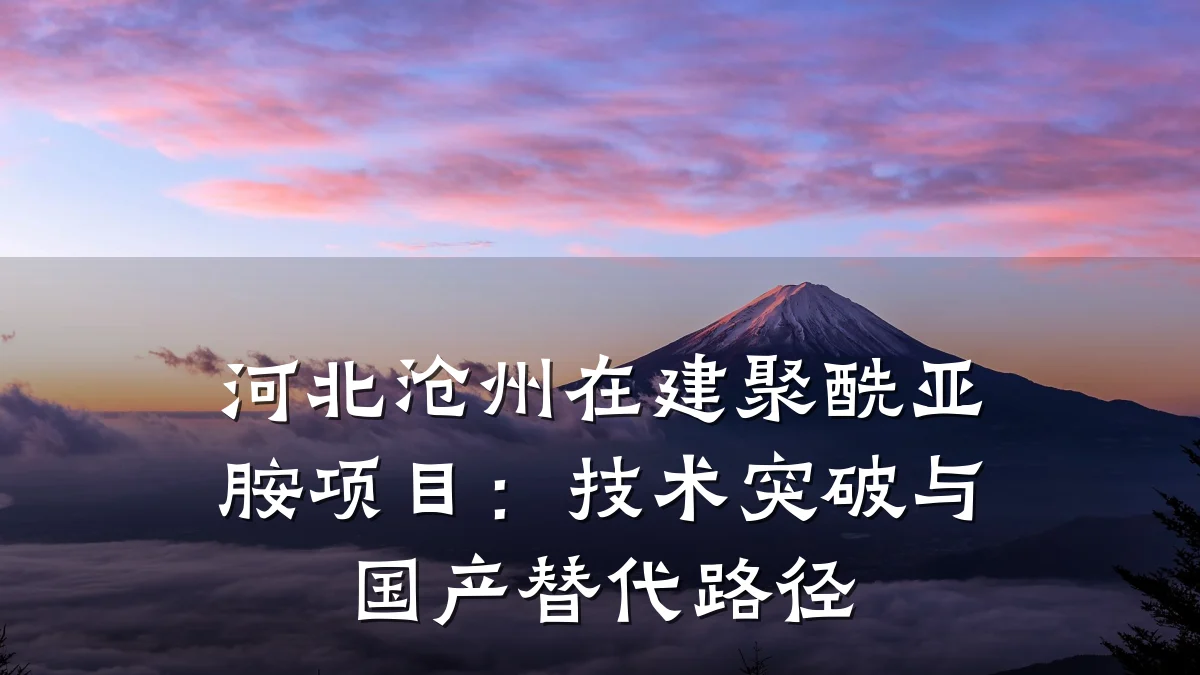 河北沧州在建聚酰亚胺项目：技术突破与国产替代路径