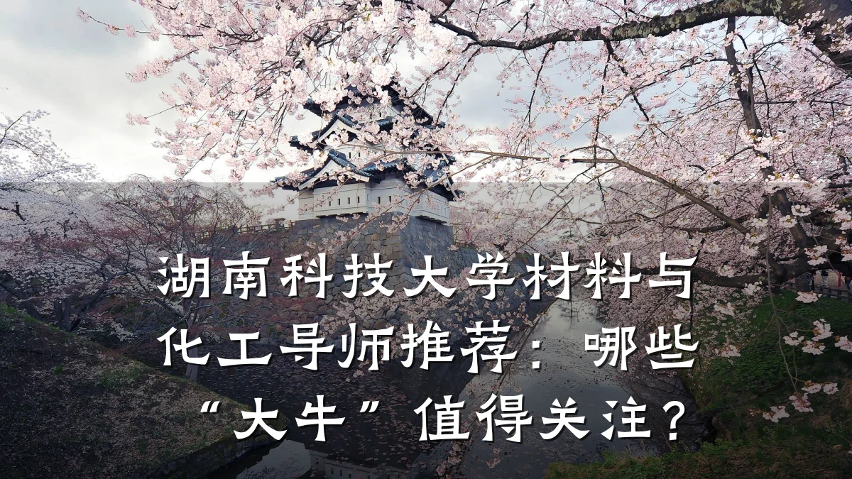 湖南科技大学材料与化工导师推荐:哪些“大牛”值得关注?