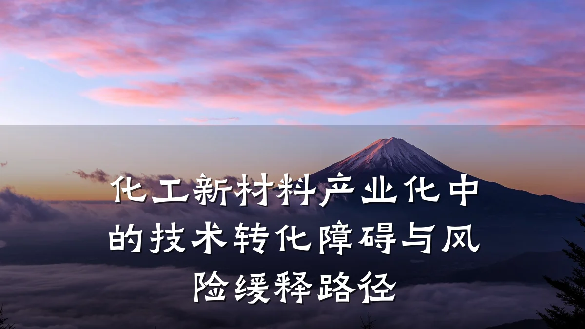 化工新材料产业化中的技术转化障碍与风险缓释路径