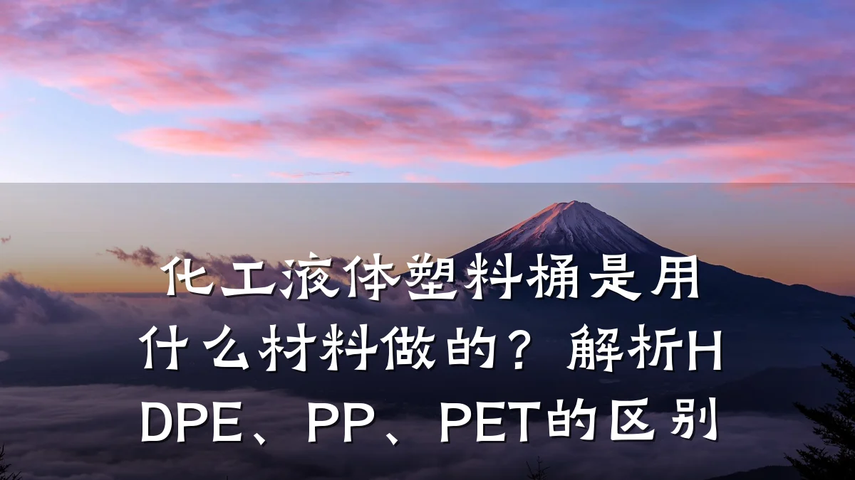 化工液体塑料桶是用什么材料做的？解析HDPE、PP、PET的区别