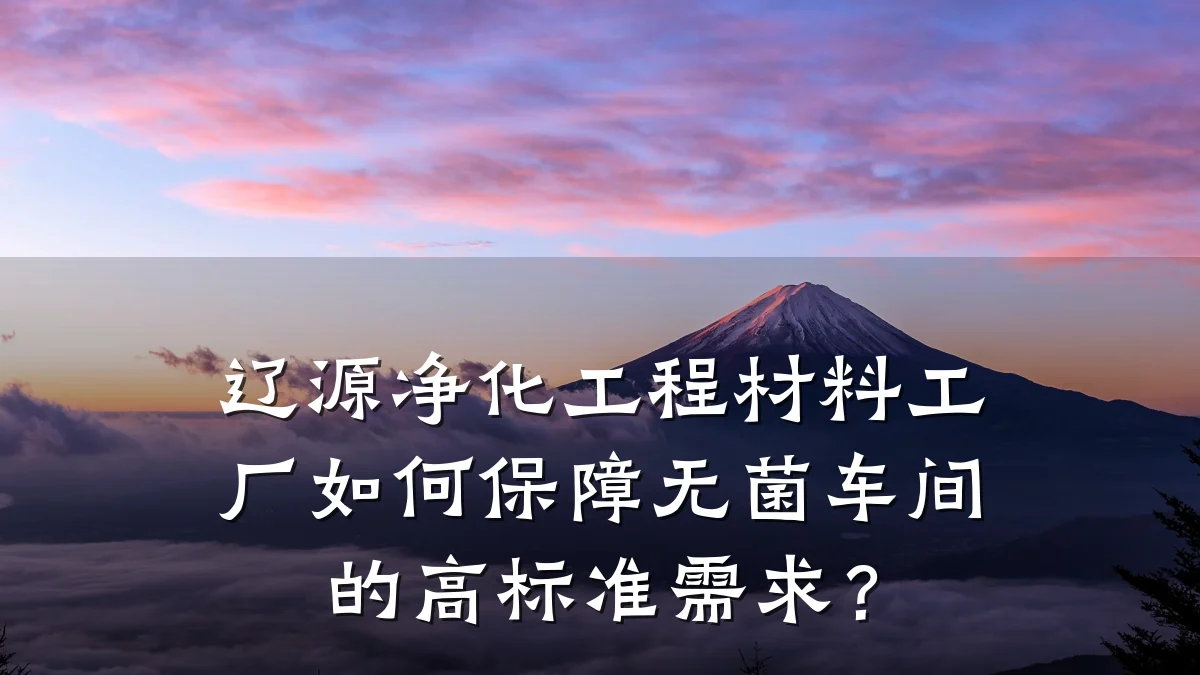 辽源净化工程材料工厂如何保障无菌车间的高标准需求?