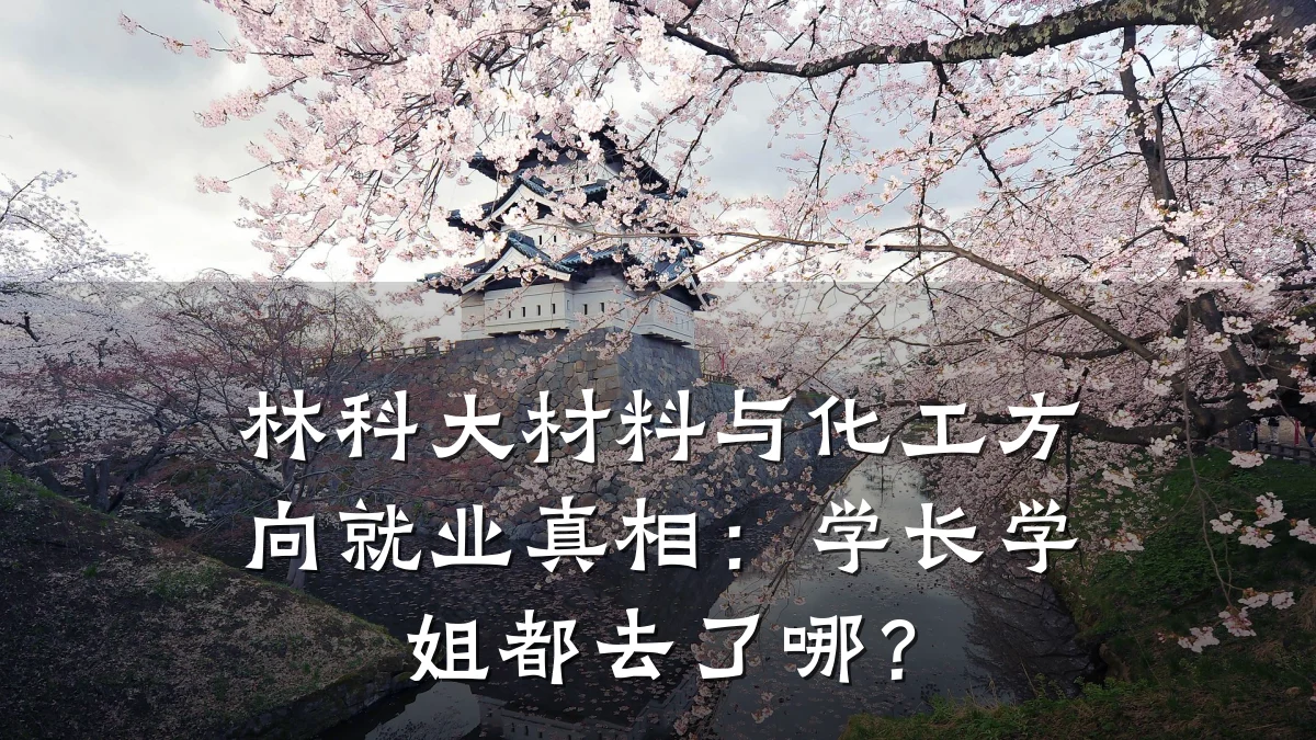 林科大材料与化工方向就业真相：学长学姐都去了哪？