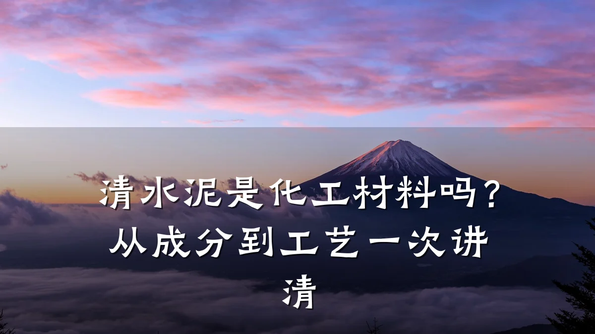 清水泥是化工材料吗？从成分到工艺一次讲清