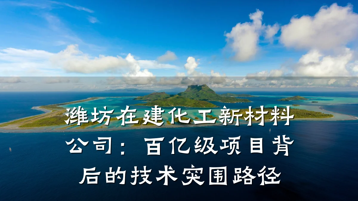 潍坊在建化工新材料公司：百亿级项目背后的技术突围路径