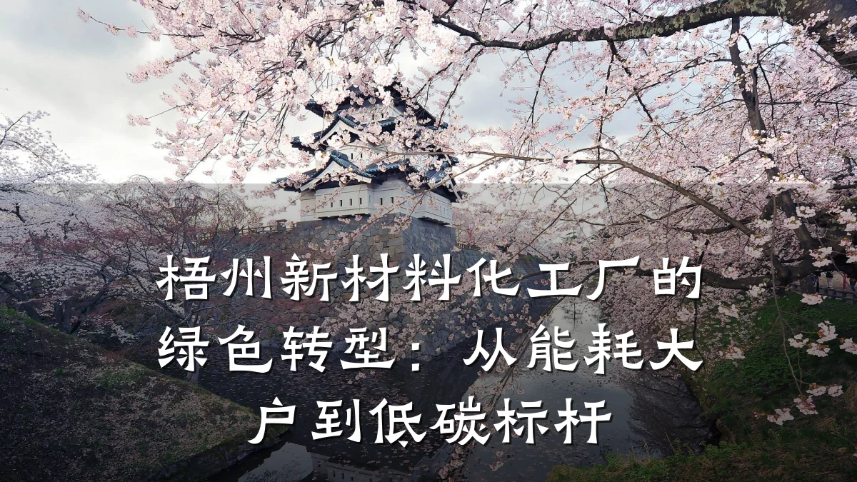 梧州新材料化工厂的绿色转型：从能耗大户到低碳标杆