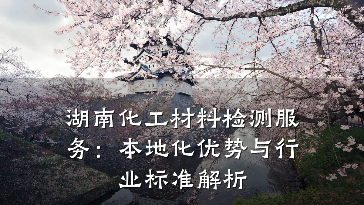 湖南化工材料检测服务：本地化优势与行业标准解析